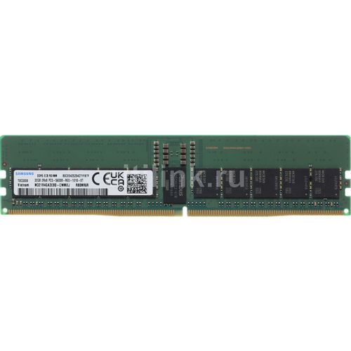 Память DDR5 Samsung M321R4GA3EB0-CWMXJ 32ГБ RDIMM, ECC, registered, PC5-44800, 5600МГц