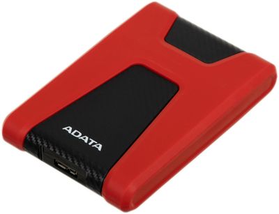 Внешний диск HDD  A-Data DashDrive Durable HD650, 2ТБ, красный [ahd650-2tu31-crd]