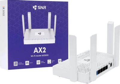 Wi-Fi роутер SNR AX2, Wi-Fi 6, AC3000, 2.4/5ГГц, 4 LAN, белый [snr ...