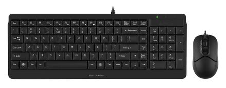 Комплект (клавиатура+мышь) A4TECH Fstyler F1512, USB, проводной, черный [f1512 black]