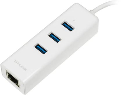 Стыковочная станция TP-LINK UE330,  USB 3.0,  1хRJ-45,  3хUSB 3.0,  белый