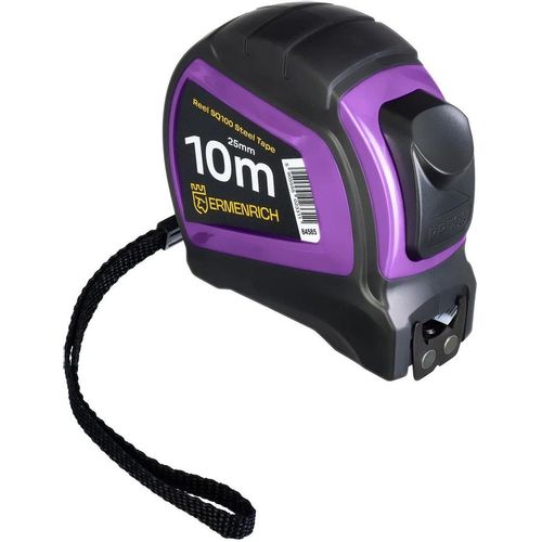 Мерная лента строительная ERMENRICH Reel SQ100, 10м x25мм, с автостопом [84585]