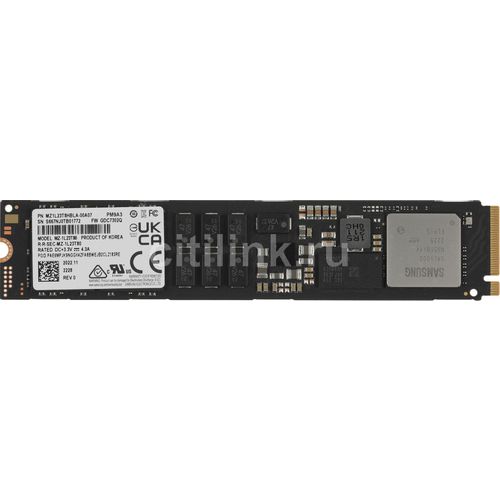 3.8ТБ Серверный SSD накопитель Samsung MZ1L23T8HBLA-00A07 PCIe 4.0 x4, M.2, TLC, TBW - 7000ТБ, DWPD - 1