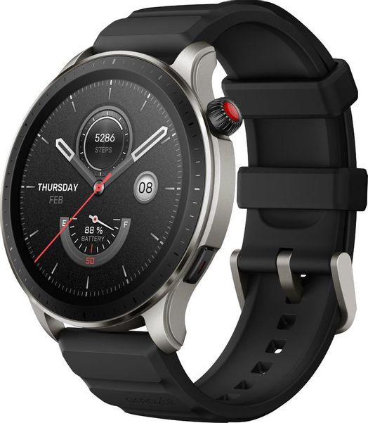 Смарт-часы AMAZFIT GTR 4 A2166,  1.43",  черный/серый / черный