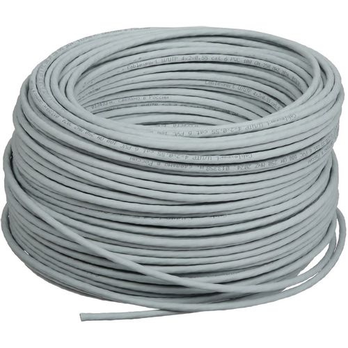 Кабель CABLEXPERT UPC-6055-4-CU/100 UTP, кат.6, 100м, 4 пары, 24AWG, 0.55мм, медь, одножильный, серый