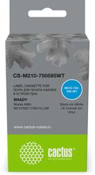 Картридж Cactus CS-M210-750595WT, 19.1мм,  черный шрифт, белый фон,  6.4м