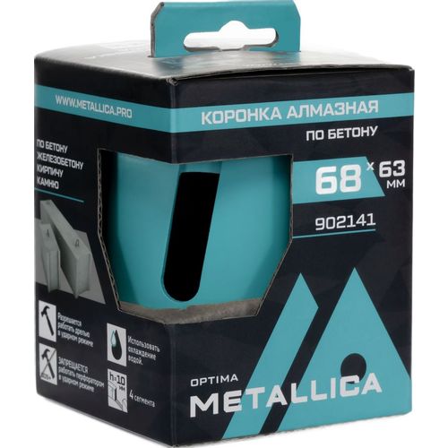 Коронка METALLICA 902141, по бетону/кирпичу, 68мм, 1шт