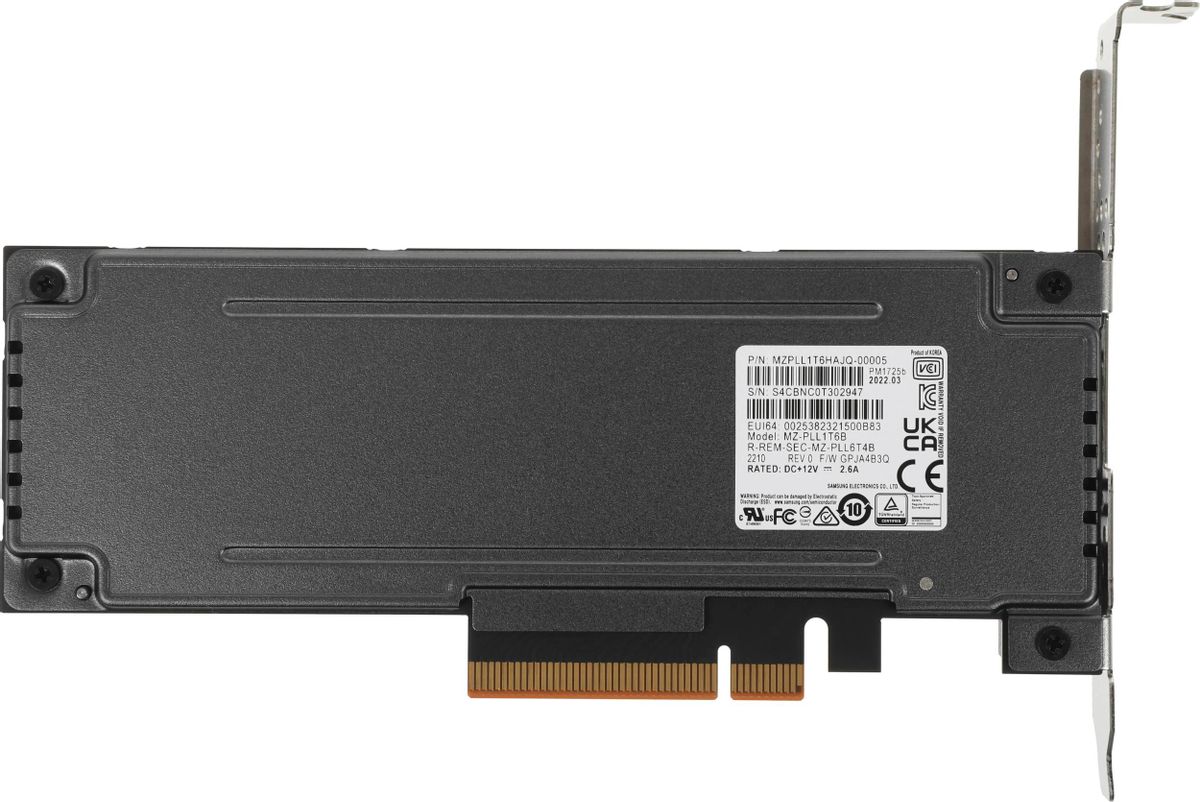Характеристики 1.6ТБ Серверный SSD накопитель Samsung PM1725B PCIe