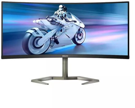 34" Монитор Philips Evnia 5000 34M1C5500VA,  3440x1440,  VA,  165Гц,  2хHDMI,  2хDP,  изогнутый, черный и серый [34m1c5500va (00/01)]