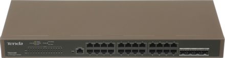 Коммутатор TENDA TEG5328F, управляемый, 24 RJ-45, 10/100/1000 Мбит/с