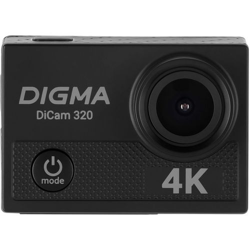 Экшн-камера Digma DiCam 320 4K, WiFi, черный [dc320]