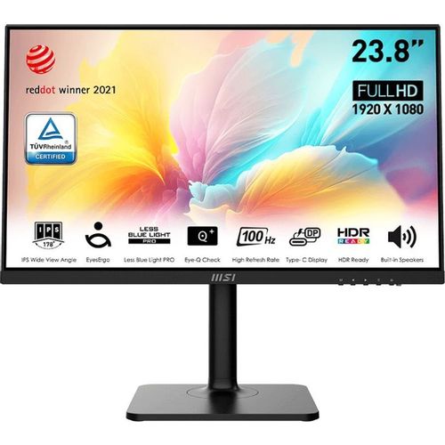 23.8" Монитор MSI Modern MD2412P, 1920x1080, IPS, 100Гц, 1хHDMI, черный [9s6-3pa59h-095]