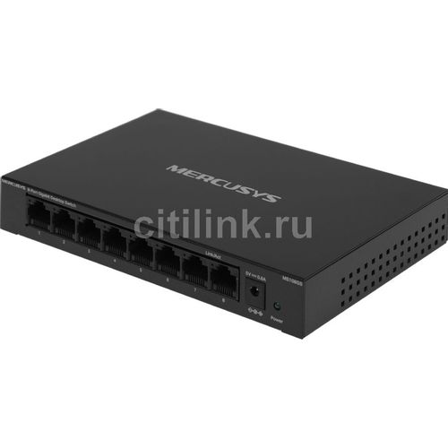 Коммутатор MERCUSYS MS108GS, неуправляемый, 8 RJ-45, 10/100/1000 Мбит/с