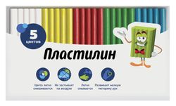 Пластилин Silwerhof Народная коллекция 956145-05, 5 цветов, 50грамм, картонная коробка