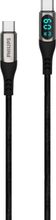 Изображение товара Кабель Philips DLC9060,  USB Type-C (m) -  USB Type-C (m),  1.2м,  в оплетке,  3A,  черный