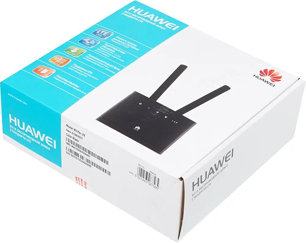 Характеристики Wi-Fi роутер Huawei B315s-22, черный [51067677 (promo)]  (470730) смотреть в СИТИЛИНК