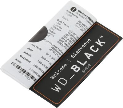 SSD накопитель WD Black SN850X WDS100T2XHE 1ТБ, M.2 2280, PCIe 4.0
