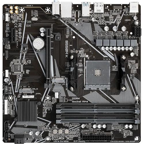 Материнская плата Gigabyte B550M K, Socket AM4, AMD B550, mATX, Ret