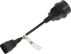 Кабель POWERCOM SCUT, IEC-320 C14 to Socket Type-F 250V 10A