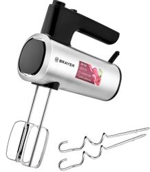 Миксер BRAYER BR1306,  серебристый и черный