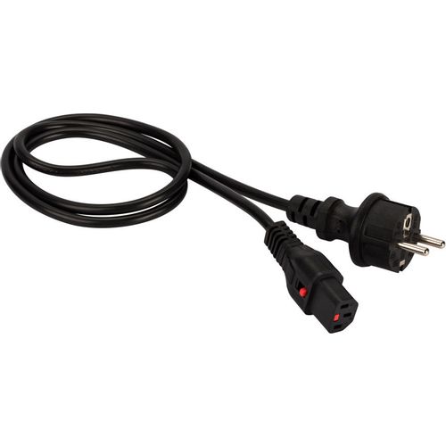 Шнур питания Lanmaster (LAN-PP13L/SH-1.8-BK) C13-Schuko проводник.:3x0.75мм2 1.8м 220В 10А черный
