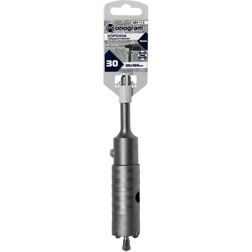 Коронка MONOGRAM 089-113, по бетону/кирпичу/камню, 30мм, SDS-PLUS, 1шт