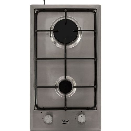 Газовая варочная панель Beko HDCG32220FX, 2 конфорки, нержавеющая сталь, серый
