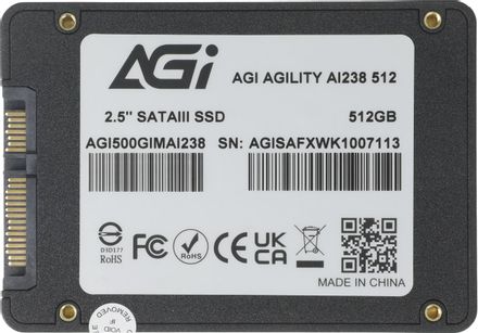 512ГБ SSD накопитель AGI AI238 AGI500GIMAI238-CB 2.5