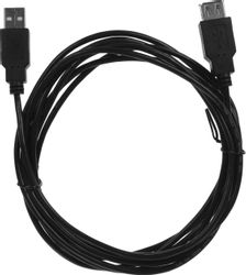 Кабель-удлинитель USB2.0 KINGPRICE KP-AmAf-v2-3m, USB A(m) (прямой) - USB A(f) (прямой), черный