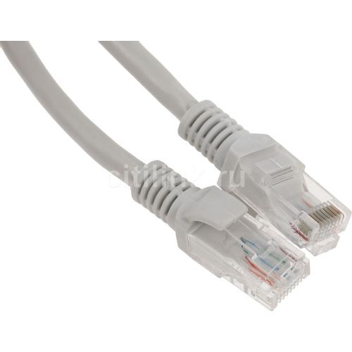 Патч-корд CABLEXPERT PP6U-2M литой (molded), UTP, кат.6, 2м, 4 пары, 24AWG, алюминий омедненный, многожильный, серый