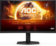 Изображение товара 27" Монитор AOC Gaming CQ27G4X,  2560x1440,  VA,  180Гц,  2хHDMI,  1хDP,  изогнутый, черный