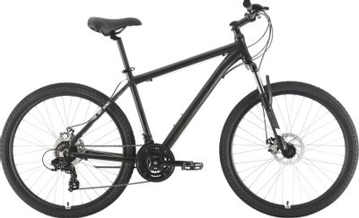 Велосипед STARK Indy 26.1 D (2021), горный (взрослый), рама 16", колеса 26", черный/черный, 15.3кг [hd00000035]