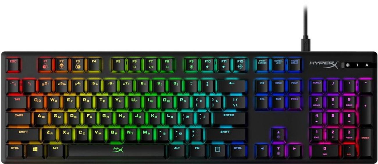 Клавиатура HYPERX Alloy Origins Full,  USB, черный [4p4f6aa#aba]