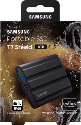 4ТБ Внешний диск SSD Samsung T7 Shield, USB-C, запись