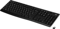 Клавиатура Logitech K270, беспроводная, мембранная, с гравировкой, черный/белый