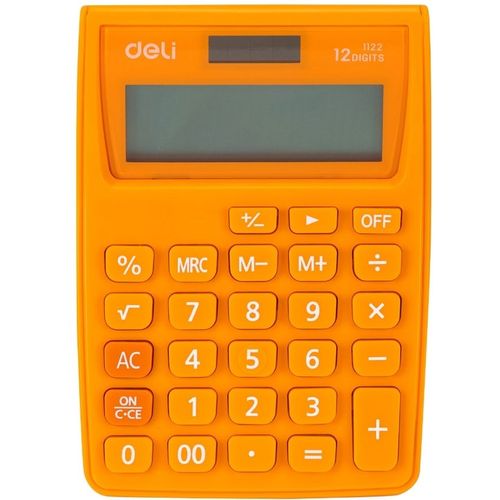 Калькулятор Deli E1122/OR, 12-разрядный, оранжевый