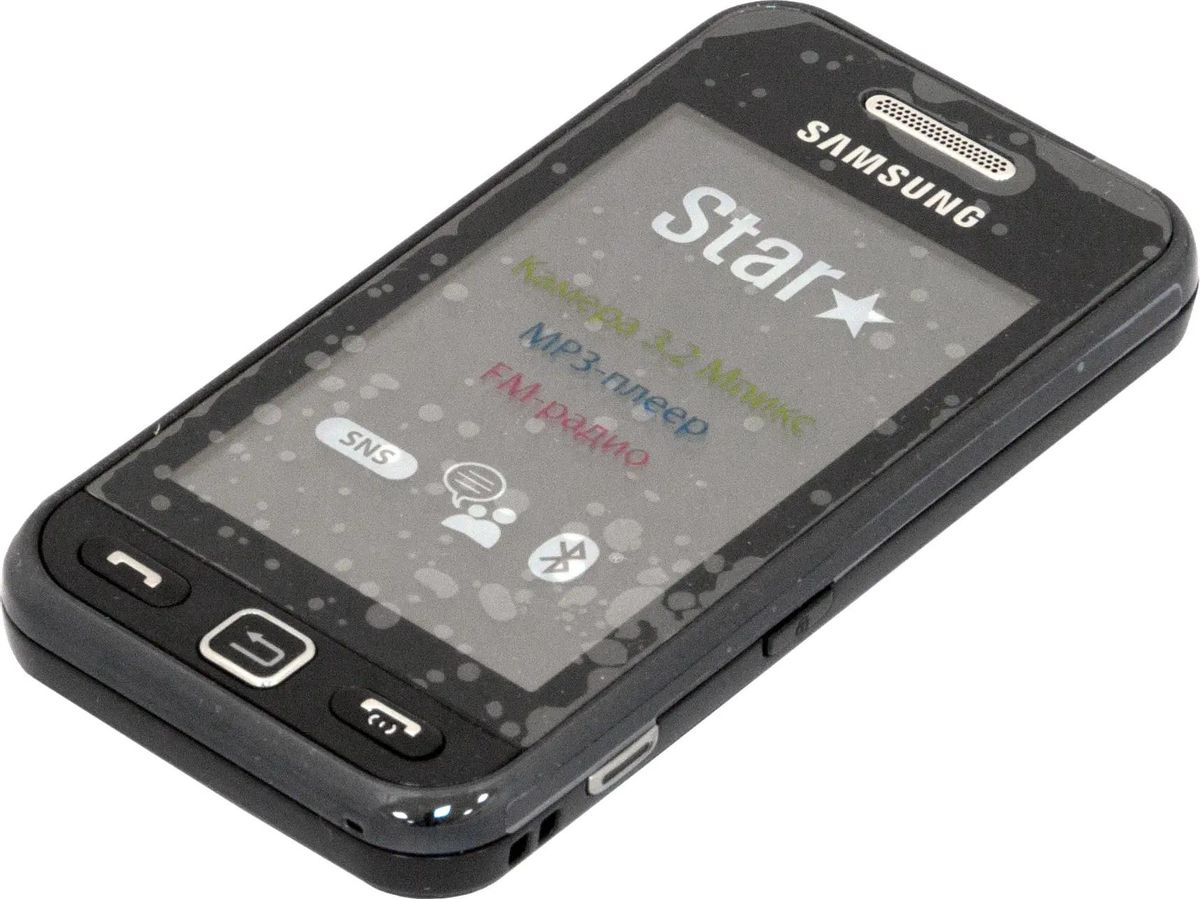 Характеристики Сотовый телефон Samsung Star GT-S5230, черный (553934)  смотреть в СИТИЛИНК