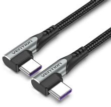 Изображение товара Кабель VENTION TANHF USB Type-C угловой 1м черный для зарядки и данных