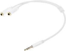 Изображение товара Кабель аудио UGREEN AV134 Jack 3.5 (m) - 2xJack 3.5 (f) 0.2м белый