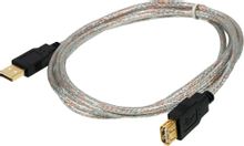 Изображение товара Кабель-удлинитель USB 2.0 NingBo A(m)-A(f) 1.8 м прозрачный позолота