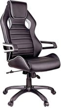 Изображение товара Игровое кресло HELMI Drift на колесиках из экокожи черное/серое