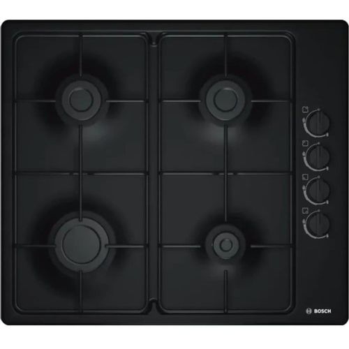 Газовая варочная панель Bosch PBP6C6K80Q, 4 конфорки, эмалированная сталь, черный