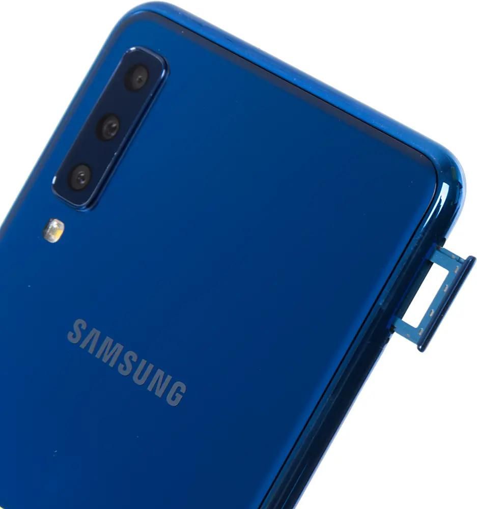 Характеристики Смартфон Samsung Galaxy A7 (2018) 64Gb, SM-A750F, синий  (1089310) смотреть в СИТИЛИНК