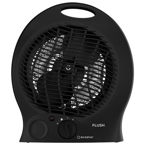 Тепловентилятор ECOSTAR Flush EFH-F2000DS-BL, 2000Вт, 2 режима, черный