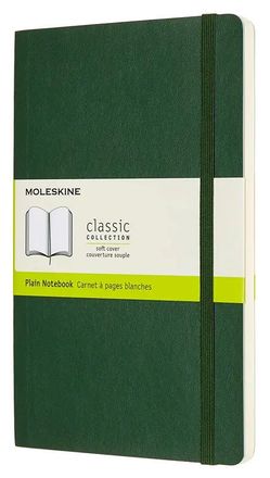 Блокнот Moleskine Classic Soft,  192стр,  без разлиновки,  мягкая обложка,  зеленый [qp618k15]