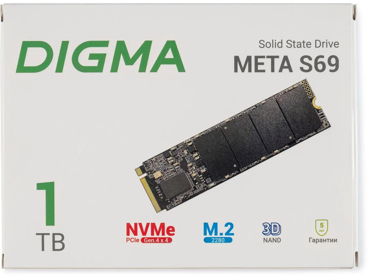 SSD накопитель Digma Meta S69 DGSM4001TS69T 1ТБ