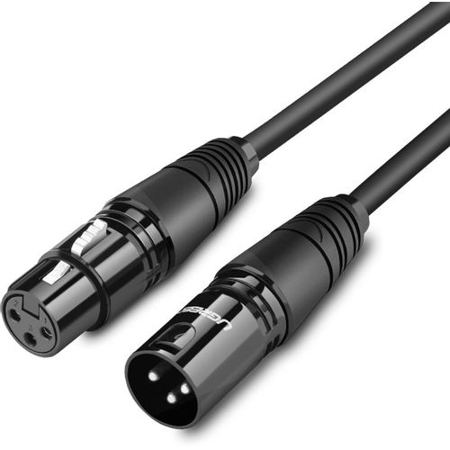 Кабель аудио UGREEN AV130, XLR (f) - XLR (m), 3м, черный [20711]