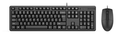 Комплект (клавиатура+мышь) A4TECH KK-3330, USB, проводной, черный [kk-3330 usb (black)]