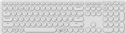 Клавиатура KEYCHRON B5P-K8-RU, беспроводная,  ножничная, заводское нанесение кириллицы, белый