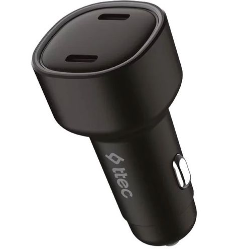 Автомобильное зарядное устройство TTEC 2CKP03S, 2xUSB-C, 60Вт, черный